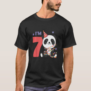 Kids Seventh Birthday Panda For Kids A Birthday Pa T-Shirt