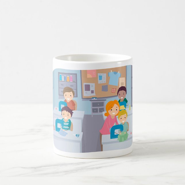 Kids Sewing Class Fun Crafting and Learning  Coffee Mug (Creator Uploaded)