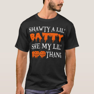 Kids Shawty A Lil Batty She My Lil Boothang Girls  T-Shirt