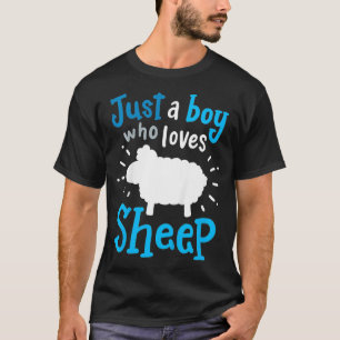 Kids Sheep Just a Boy Who Loves Sheep Gift T-Shirt
