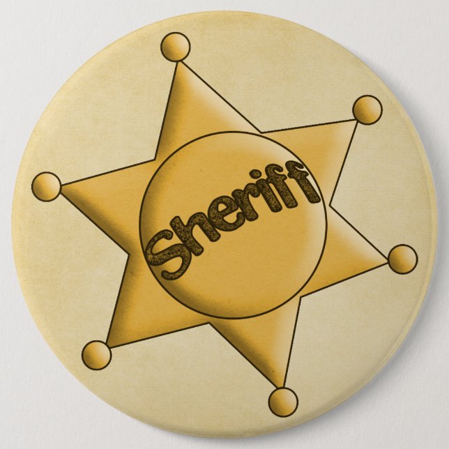 Kids Sheriff Badge Button (Front)