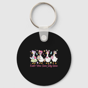 Kids Shirt Easter Vibes Same Silly Goose Key Ring