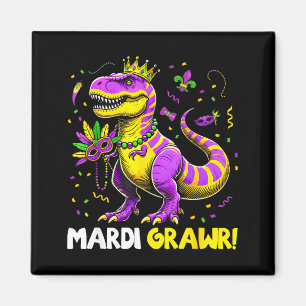 Kids Shirt Mardi Grawr Rex Dinosaur Toddler Magnet