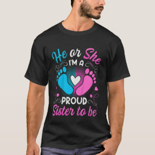 Kids Sibling Gender Reveal Quote for a Gender Reve T-Shirt