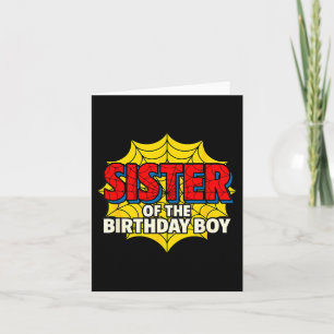 Kids Sister Of The Birthday Boy Sder Theme Party M Card