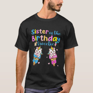Kids Sister Of The Birthday Sweetie Girl Ice Cream T-Shirt