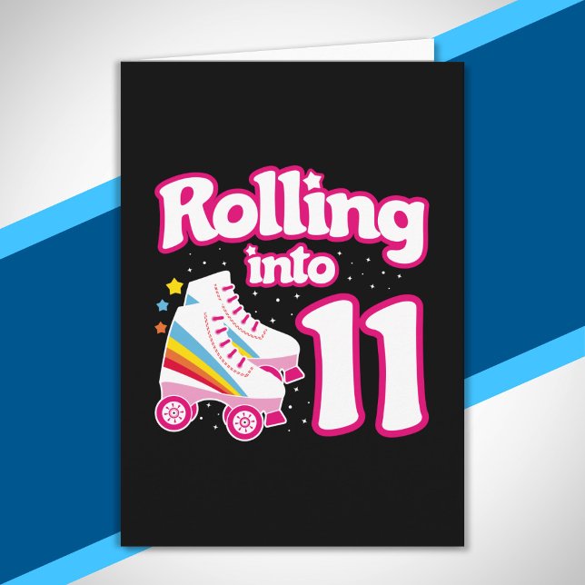 Kids Skate Party - 11th Birthday - Roller Skating Card (Creator Uploaded)