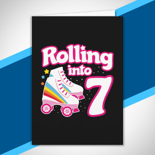 Kids Skate Party - 7th Birthday - Roller Skating Card