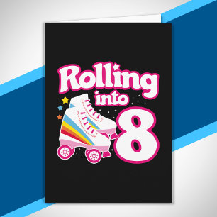 Kids Skate Party - 8th Birthday - Roller Skating Card