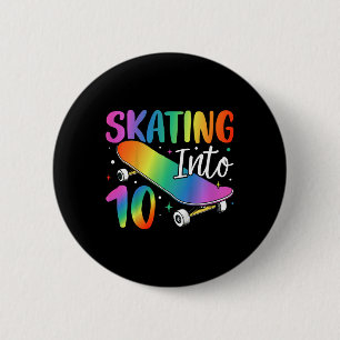 Kids Skating Into 10 Funny Skateboarding Tie Dye 1 6 Cm Round Badge