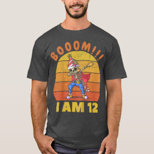 Kids Skeleton Dabbing Birthday 12 Years Old Birthd T-Shirt