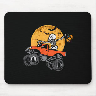 Kids Skeleton Monster Truck Moon Candy Toddler Boy Mouse Pad