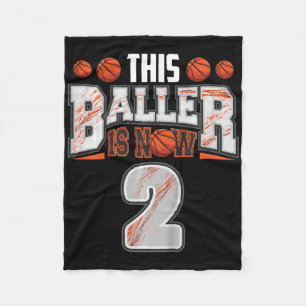 Kids Sketll Player 2 Years Old Boy Sketll 2nd Birt Fleece Blanket