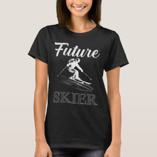 Kids Skiing Future Skier Funny Skier Soon To Be Bo T-Shirt