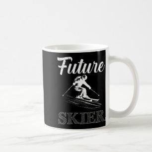 Kids skiing future skier funny skier soon to be coffee mug