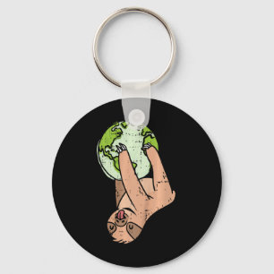 Kids Sloth Hanging Earth Day Environmental Animal  Key Ring