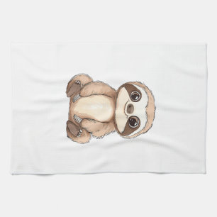Kids Sloth T-Shirt_1 Tea Towel