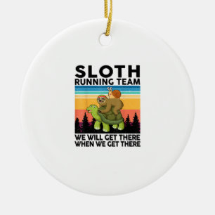 Kids Sloth T-Shirt Ceramic Ornament