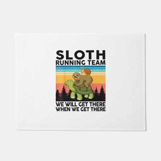 Kids Sloth T-Shirt Doormat (Front)