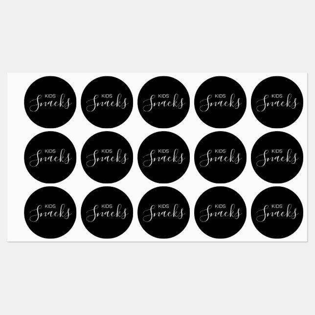 Kids Snacks Pantry Labels (Sheet)