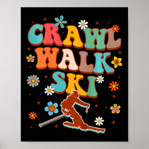 Kids Snow Skiing Lover Winter Sport Ba Poster