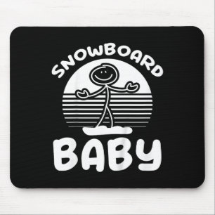 Kids Snowboarding Ba Mouse Pad