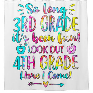 Kids So Long 3rd Grade 4th Grade Here I Come Third Shower Curtain