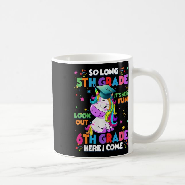 Kids So Long 5th Grade Graduation Here I Come 6th  Coffee Mug (Right)