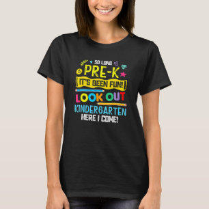 Kids So Long Pre K It's Been Fun Graduation 2022 T-Shirt