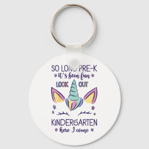 Kids So Long Pre-k It's Been Fun Kindergarten Here Key Ring