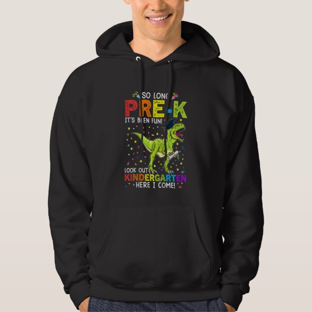 Kids So Long Pre K Kindergarten Here I Come School Hoodie (Front)