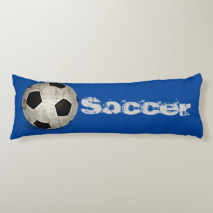 Kids Soccer Ball Blue White Sport Body Cushion