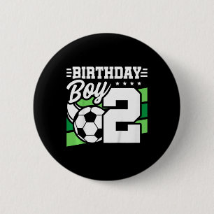 Kids Soccer Birthday Party - 2 Year Old Boy - 2nd 6 Cm Round Badge