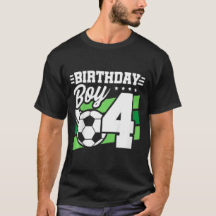 Kids Soccer Birthday Party - 4 Year Old Boy - 4th T-Shirt