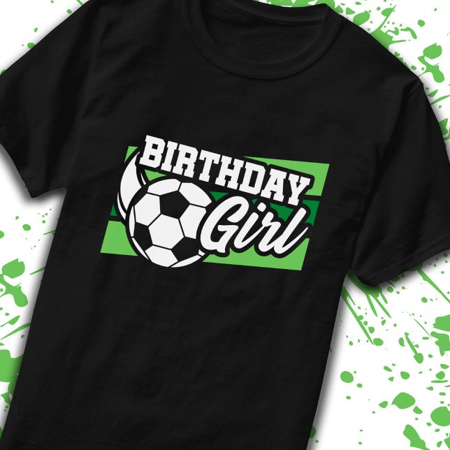 Kids Soccer Birthday Party Birthday Girl T-Shirt (Creator Uploaded)