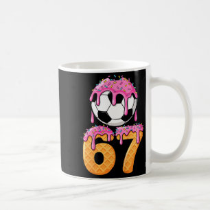 Kids Soccer Drip Number 67 Boys Soccer Player 67 S Coffee Mug