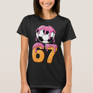 Kids Soccer Drip Number 67 Boys Soccer Player 67 S T-Shirt