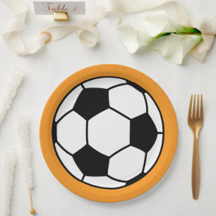 Kids Soccer Football Birthday Party  Paper Plate