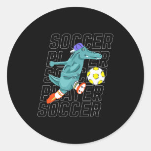 Kids Soccer Jersey T Shirt Classic Round Sticker