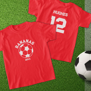 Kids Soccer Season Team Name and Number T-Shirt
