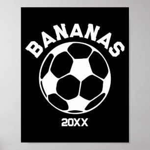 Kids Soccer Season Team Name And Number T Shirt Poster