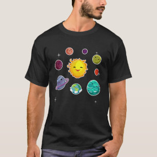 Kids Solar System Planets For Space Geeks T-Shirt