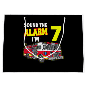 Kids Sound Alarm Im 7 Kids Fire Truck Firefighter Large Gift Bag