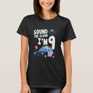 Kids Sound The Alarm It's My 9th Birthday 9 Years  T-Shirt