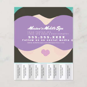 Kids Spa Business Party Rentals Tear Off Flyers