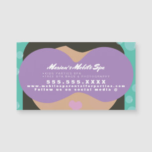 Kids Spa Party Rentals Business Magnet Card
