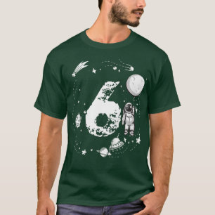Kids Space Astronaut 6th Birthday For Astronaut 6 T-Shirt