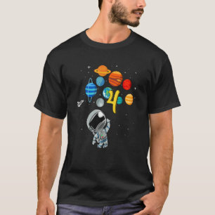 Kids Space Galaxy Astronaut Universe Planet Birthd T-Shirt