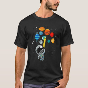 Kids Space Galaxy Astronaut Universe Planets Birth T-Shirt
