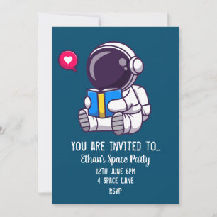 Kid's Space theme party invitation